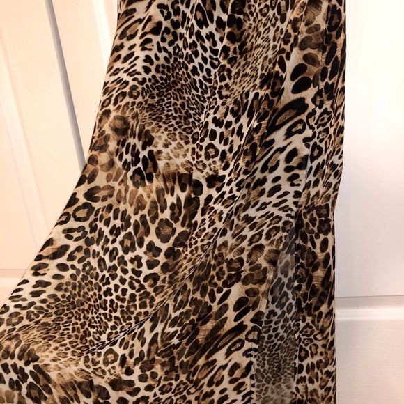 🤎 Sheer Maxi Skirt | Cheetah Print | Flowy - Picture 3 of 6